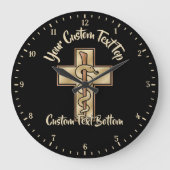 Snake on Cross ラージ壁時計 (正面)