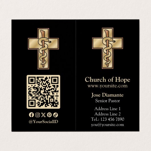 Snake on Cross 名刺 (外部フラット)