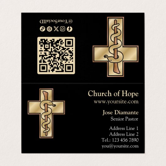 Snake on Cross 名刺 (外部フラット)