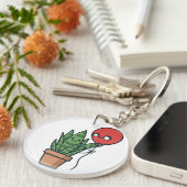 Snake plant and balloon Acrylic Keychain キーホルダー (正面右)