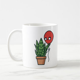 Snake plant and balloon Mug コーヒーマグカップ