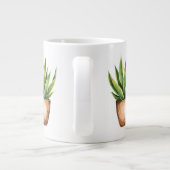 Snake Plant Line Drawing Minimalist Mug ジャンボコーヒーマグカップ (裏面)