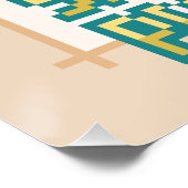 Snake plant Pixel Art ポスター (コーナー)