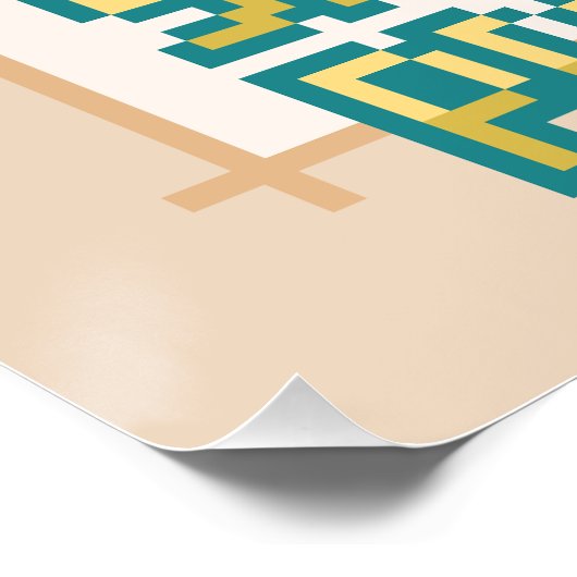 Snake plant Pixel Art ポスター (コーナー)