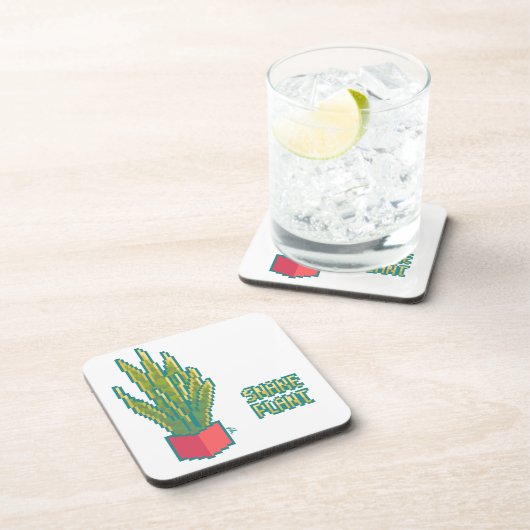 Snake plant Pixelart, Pixel Art コースター (右側)