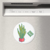 Snake plant Pixelart, Pixel Art マグネット (インサイチュ (食洗機))