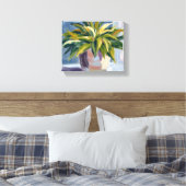 Snake Plant | Potted House Plant Painting キャンバスプリント (インサイチュ (寝室))