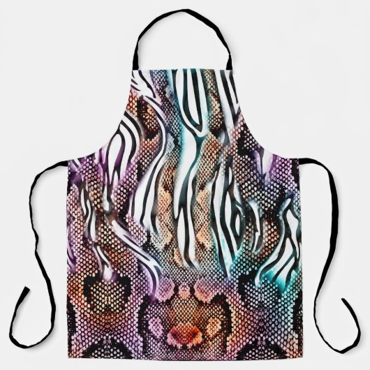 Snake Print, Animal print, ccolorful, エプロン (正面)