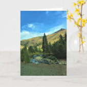 Snake River, Wallowa County, OR カード (黄色い花)