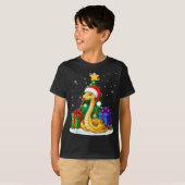 Snake Santa Hat Christmas Pajama Cute Animal Snowf Tシャツ (正面フル)