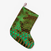 Snake skin background スモールクリスマスストッキング (正面 (吊り時))