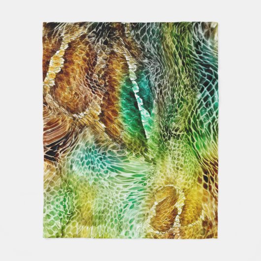 Snake skin background フリースブランケット (正面)