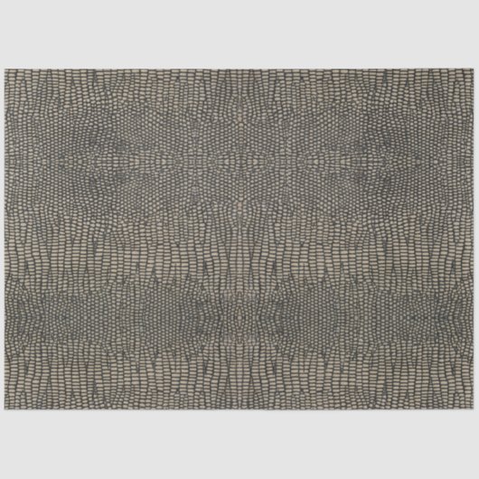 Snake Skin Black n Tan Animal Pattern Decompage Ti 薄葉紙 (正面)