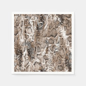 Snake Skin Pattern スタンダードカクテルナプキン (正面)