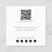 Snake Tattoo ArtistカスタムソーシャルメディアQRコード スクエア名刺 (裏面)