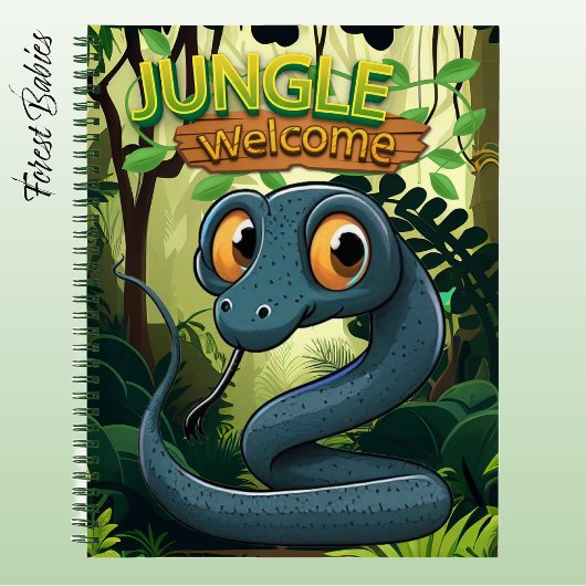 Snake Wildlife Animal Character Cartoon Graphic 🐍 ノートブック