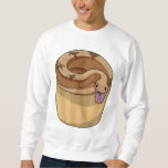 Snake with Muffin スウェットシャツ<br><div class="desc">This design is the perfect gift for a birthday,  Christmas and other celebrations. It is suitable for women,  men and kids.</div>