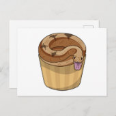 Snake with Muffin ポストカード (正面/裏面)