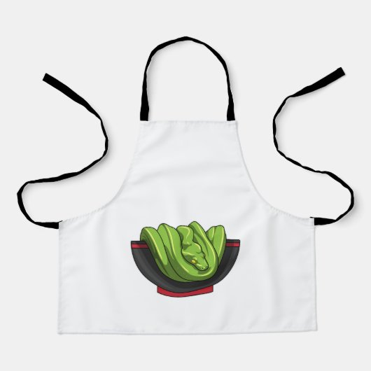 Snake with Ramen Bowl エプロン (正面)