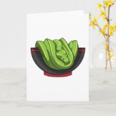 Snake with Ramen Bowl カード (黄色い花)