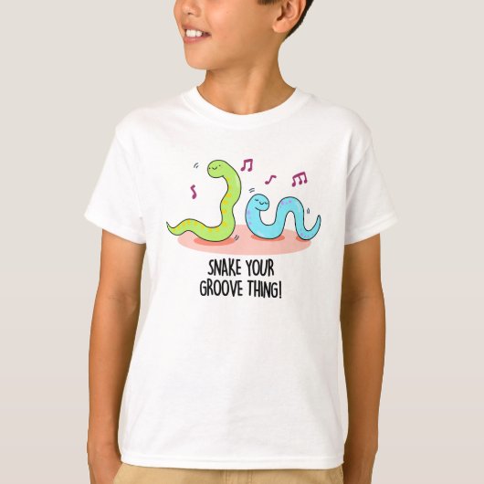 Snake Your Groove Thing おもしろい Disco Pun Tシャツ (正面)