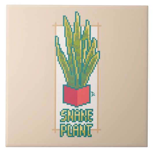 Snakeplant, Pixelart  タイル (正面)