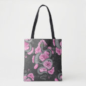 Snakes and pink roses トートバッグ (正面)