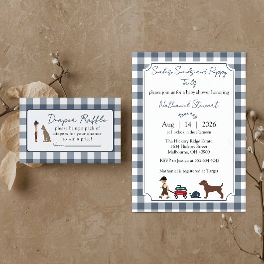 Snakes, Snails & Puppy Tails -diaper raffle card エンクロージャーカード