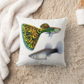 Snakeskinのコブラの空想のグッピーの魚の枕 クッション (ブランケット)