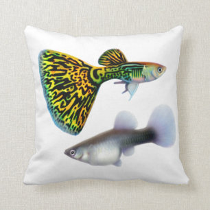 Snakeskinのコブラの空想のグッピーの魚の枕 クッション