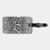 Snakeskinのデザイン、スネークスキンのプリントパターン ラゲッジタグ (裏面横)