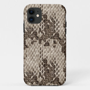 Snakeskinのフェイクなプリント iPhone 11 ケース