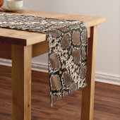Snakeskinエキゾチックでフェイクな写真パターン ショートテーブルランナー (インサイチュ)