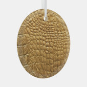 Snakeskinテクスチャ：ワイルドバックグラウンドデザイン。 ガラスオーナメント (正面右)