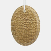 Snakeskinテクスチャ：ワイルドバックグラウンドデザイン。 ガラスオーナメント (正面左)