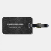 Snakeskinブラックパターンラゲッジタグ ラゲッジタグ (裏面横)