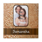 Snakeskinルックカスタムフォト タイル (正面)