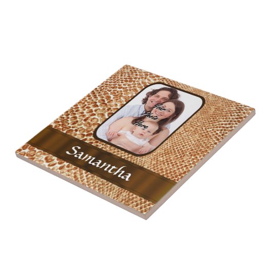 Snakeskinルックカスタムフォト タイル (側面)