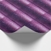 Snakeskin紫色の金属パターン ラッピングペーパー (角)