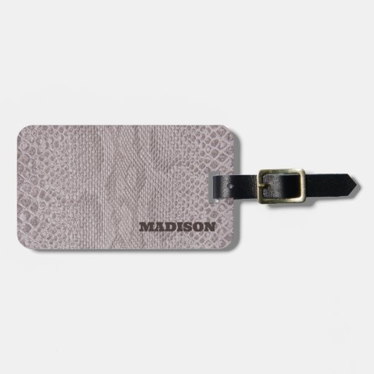 Snakeskin Beige Patternラゲッジタグ ラゲッジタグ (正面横)