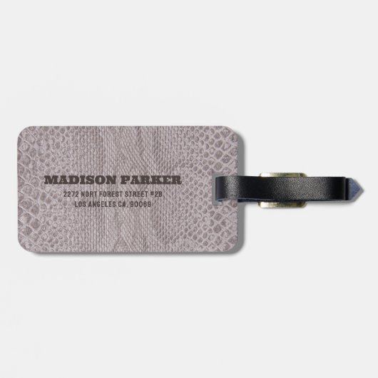 Snakeskin Beige Patternラゲッジタグ ラゲッジタグ (裏面横)