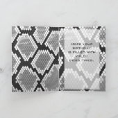 Snakeskin Gray、White、Black モノグラムの カード (内部)