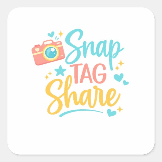 Snap Tag Share Sticker  スクエアシール (正面)