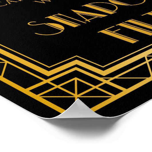 Snapchat結婚のサイン | Gatsbyアールデコ ポスター (角)