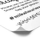 Snapchat Instagramハッシュタグ結婚のサイン – Rochester ポスター (角)