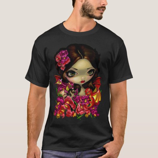 Snapdragonの妖精のワイシャツのドラゴンのファンタジーの花の芸術 Tシャツ (正面)