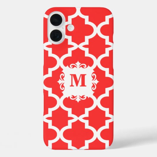SnapdragonコーラルモロッコタイルパーソナライズされたiPhone Case-Mate iPhoneケース (裏面)