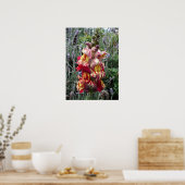 Snapdragonストライプの春フローラフラワーポスター ポスター (キッチン)