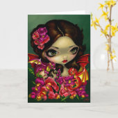 "Snapdragon妖精の"の挨拶状 カード (黄色い花)