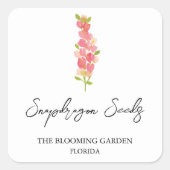 Snapdragon Seedsラベル スクエアシール (正面)